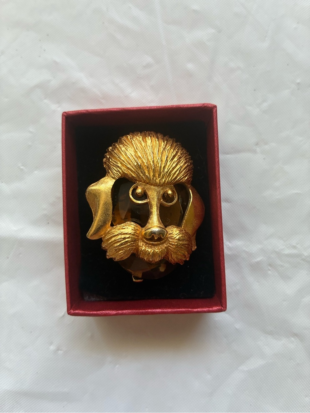 Gold Dog Face Brooch - Women Jewelry Brooch